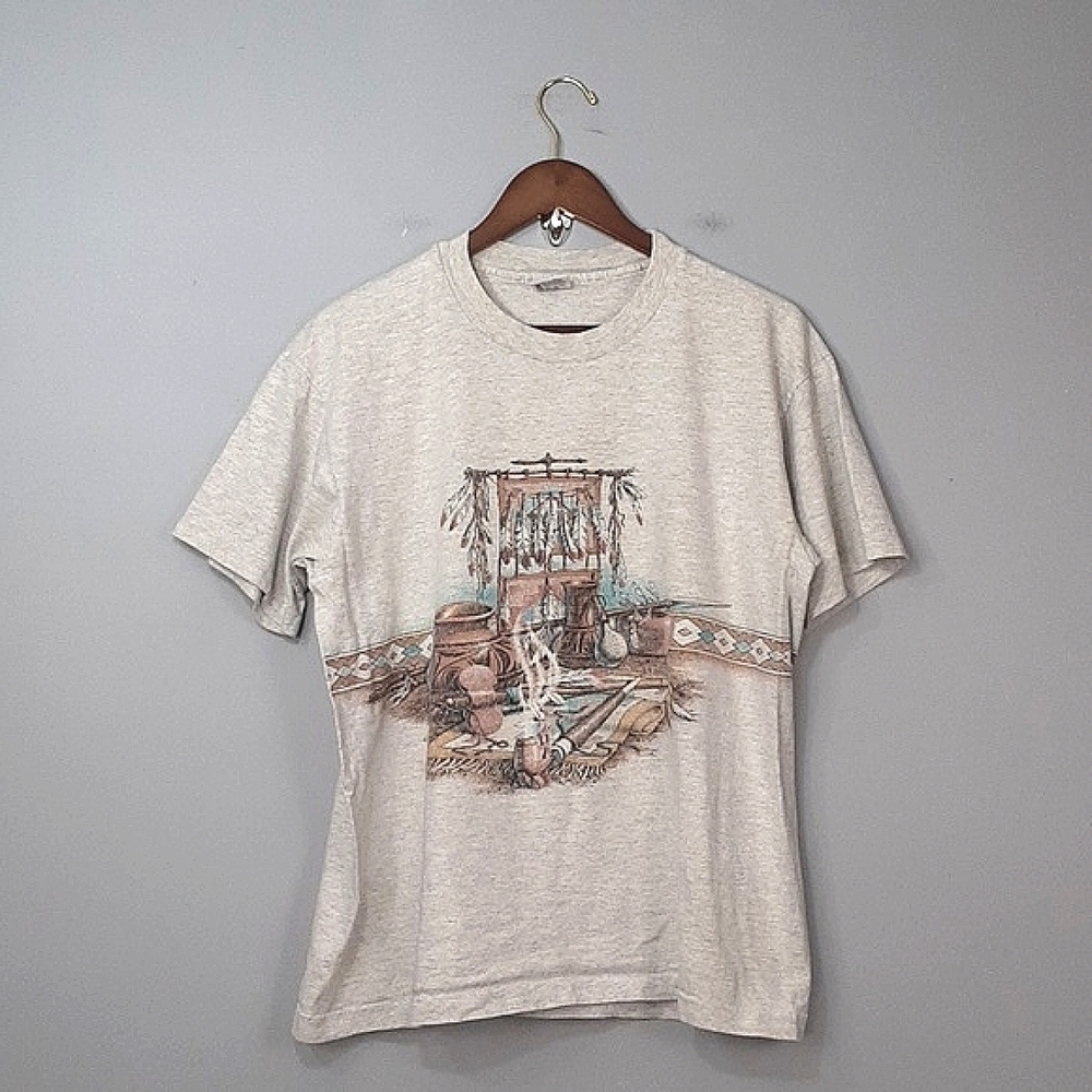 Anvil San Segal Vintage 90's Native Tribal T-Shirt
